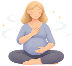 Icône de sophrologie prénatale - relaxation et bien-être